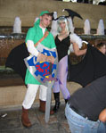 Link, Morrigan, and someone's butt